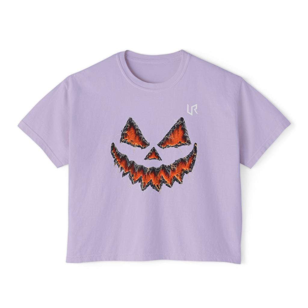URWES 🎃 Spooky Pumpkin Graphic T-Shirt – Charcoal Gray Halloween Tee