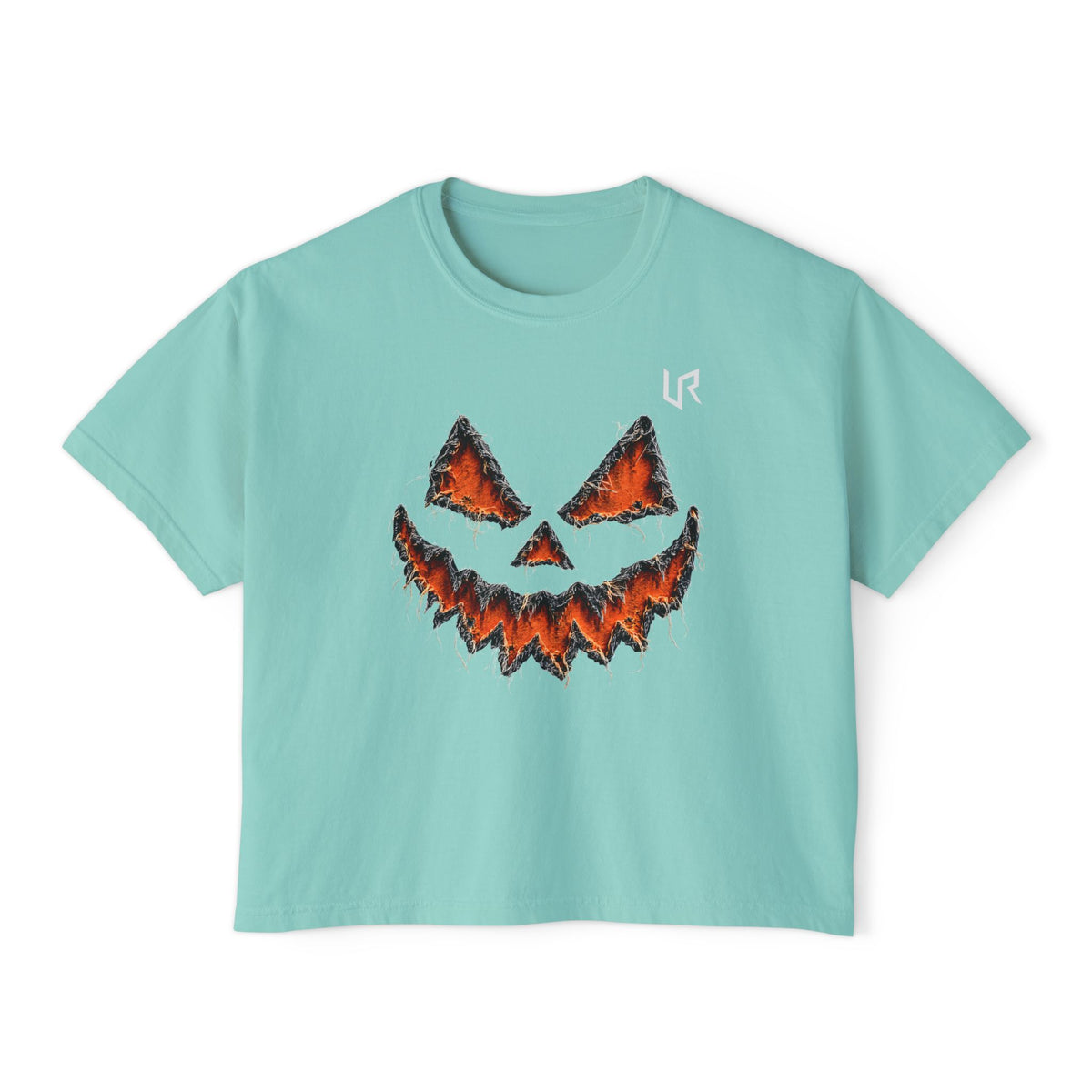 URWES 🎃 Spooky Pumpkin Graphic T-Shirt – Charcoal Gray Halloween Tee