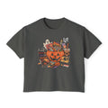 URWES 🎃 Vintage Halloween Graphic T-Shirt – Washed Charcoal Oversized Tee