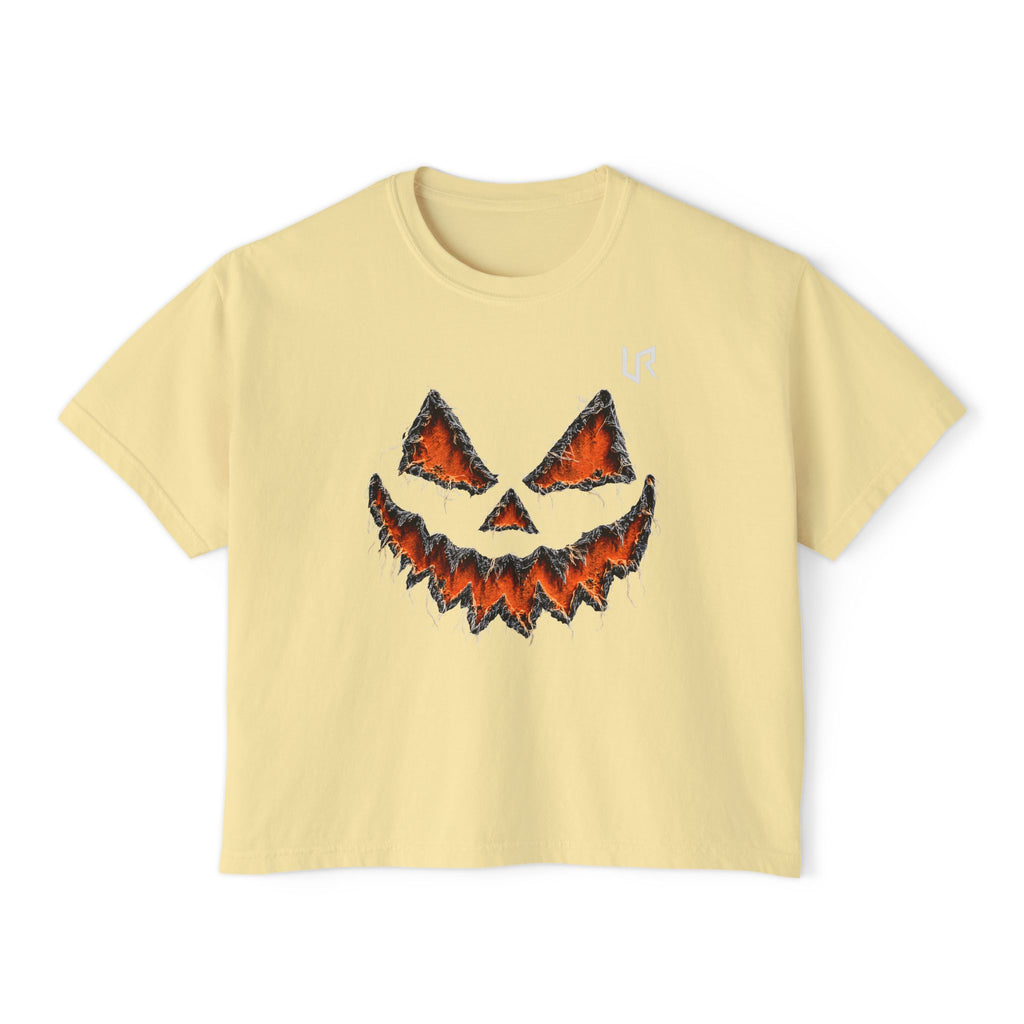 URWES 🎃 Spooky Pumpkin Graphic T-Shirt – Charcoal Gray Halloween Tee