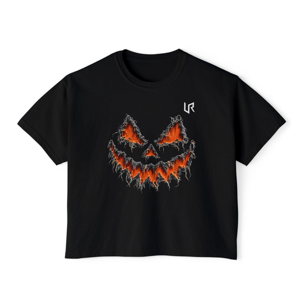 URWES 🎃 Spooky Pumpkin Graphic T-Shirt – Charcoal Gray Halloween Tee