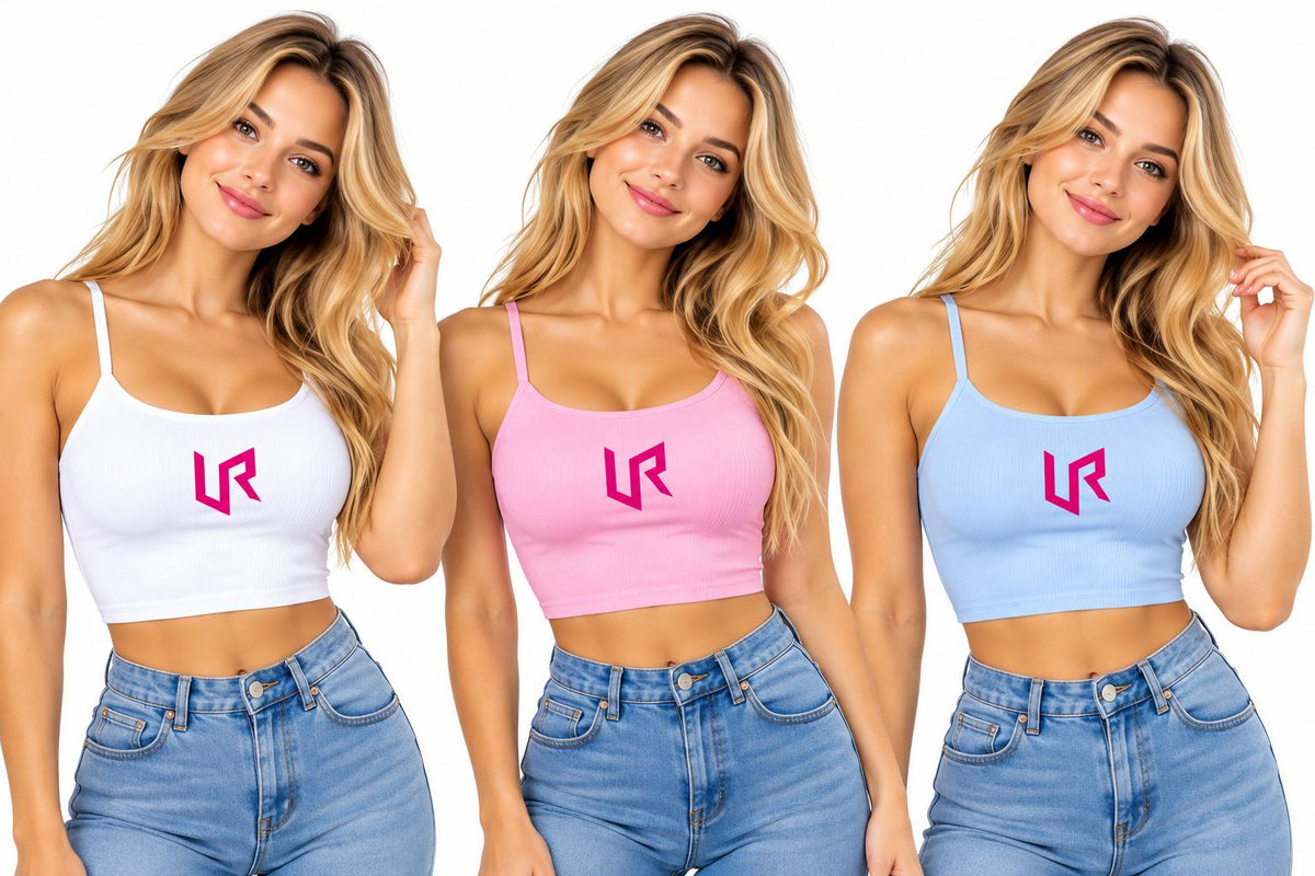URWES Women’s Pink Logo Cropped Tank Top