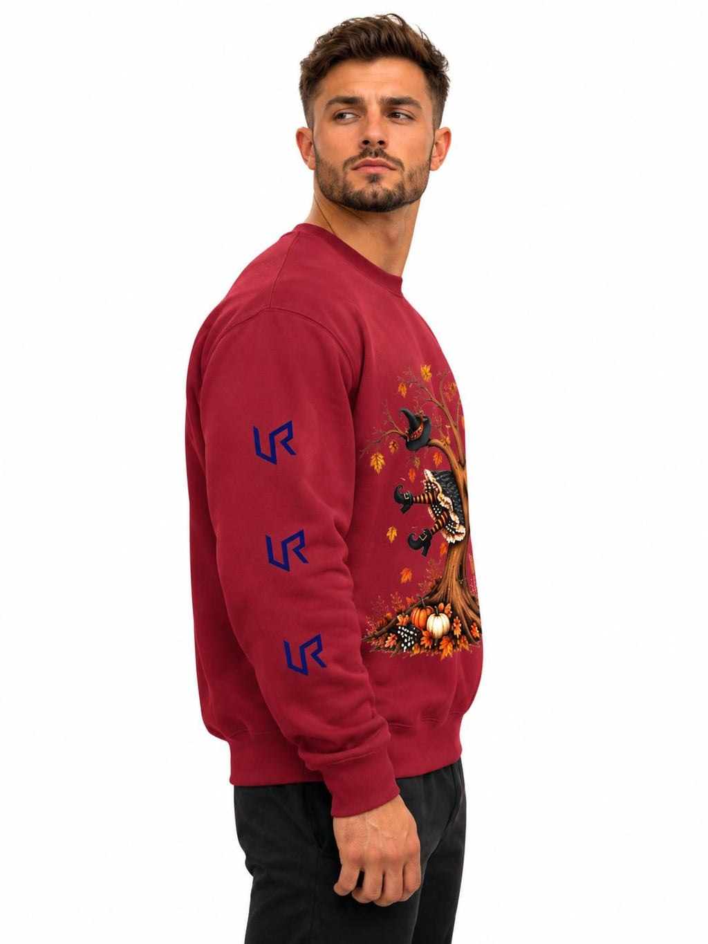 URWES 🎃Halloween Tree of Life Sweatshirt – Spooky Autumn Graphic👻 Crewneck🎃👻