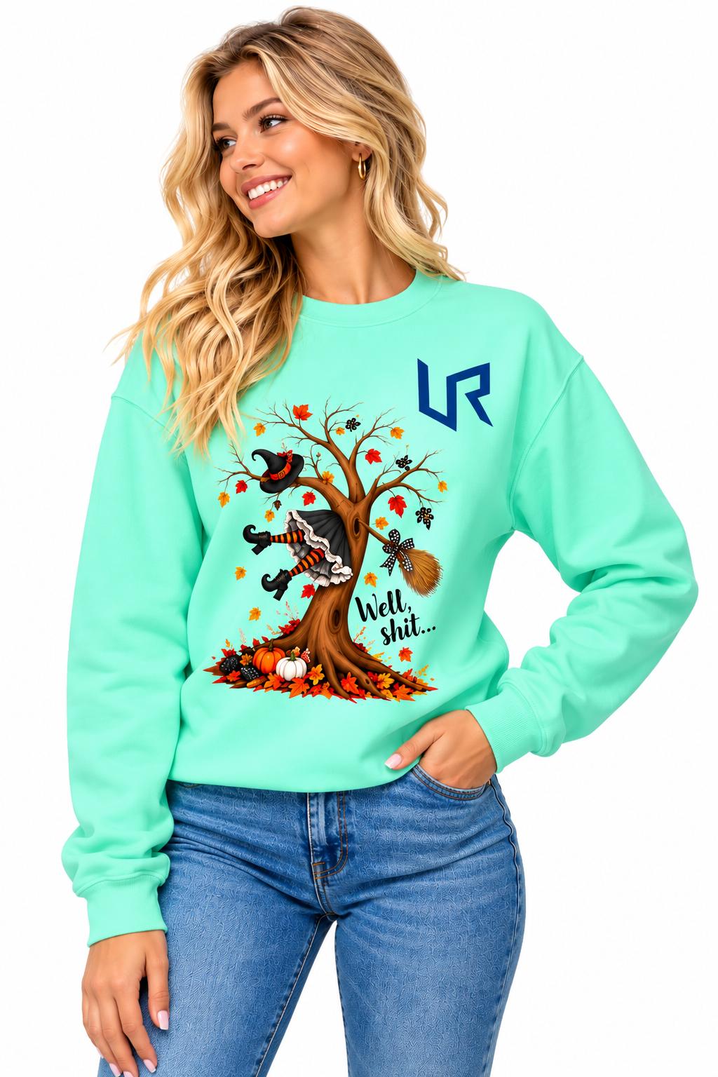URWES 🎃Halloween Tree of Life Sweatshirt – Spooky Autumn Graphic👻 Crewneck🎃👻
