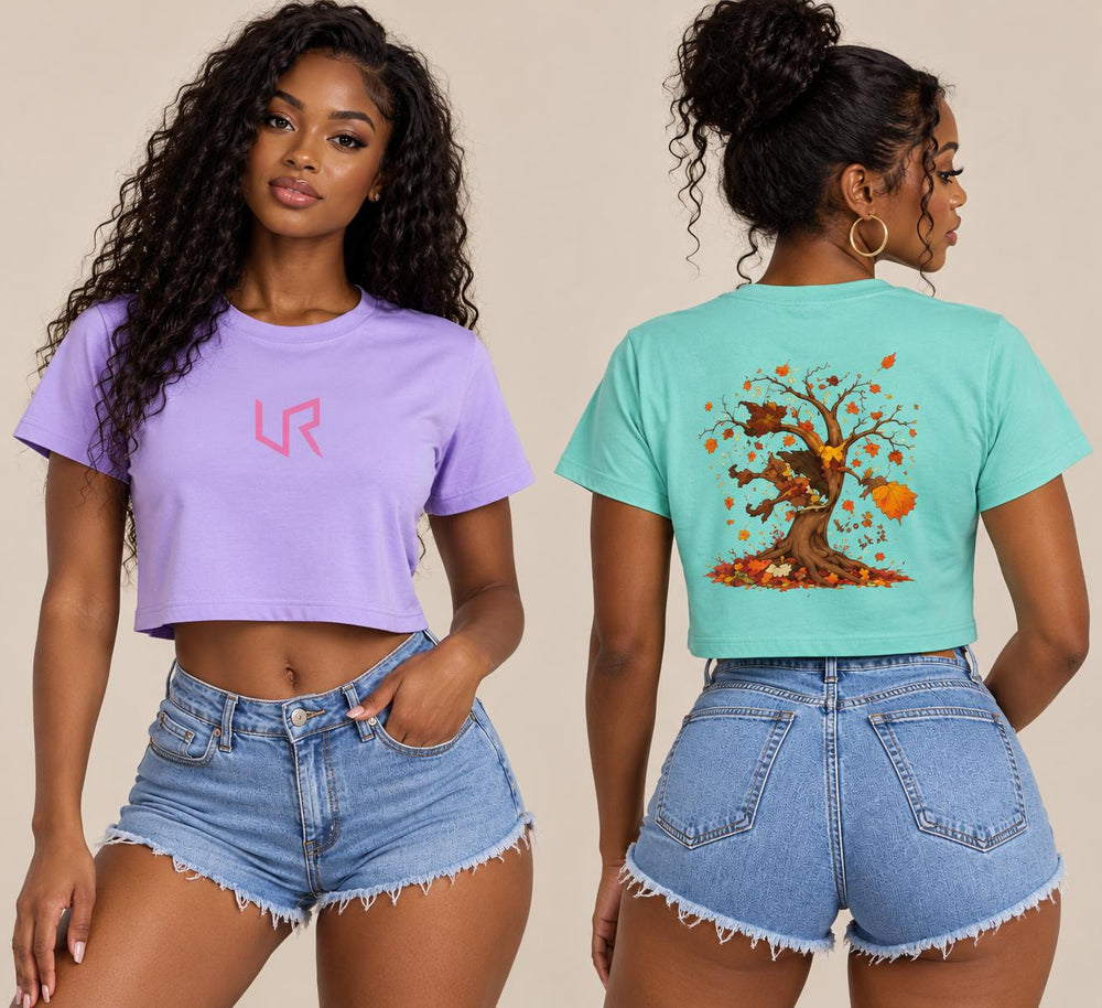 🎃🖤 URWES Halloween 🎃Crop Tee – Spooky 🧡Autumn Magic 🍂👻