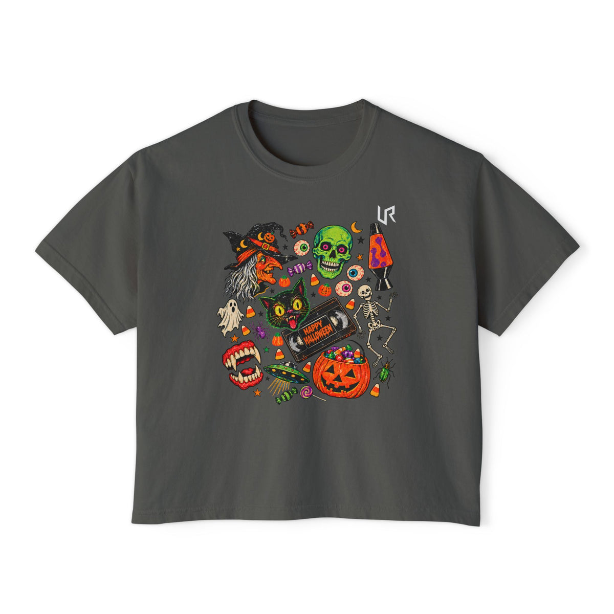 URWES 🎃 Halloween Graphic Tee – Colorful Spooky Vintage T-Shirt