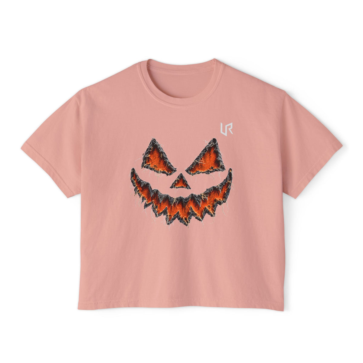 URWES 🎃 Spooky Pumpkin Graphic T-Shirt – Charcoal Gray Halloween Tee
