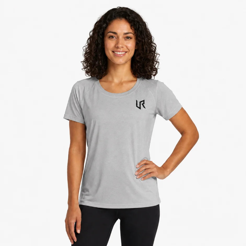 Women's PosiCharge Tri-Blend Wicking Scoop Neck Raglan Tee