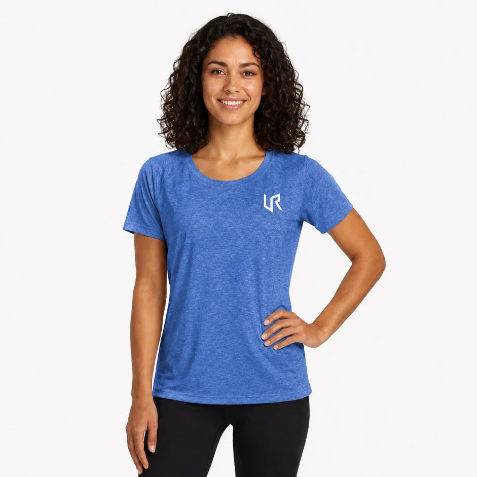Women's PosiCharge Tri-Blend Wicking Scoop Neck Raglan Tee
