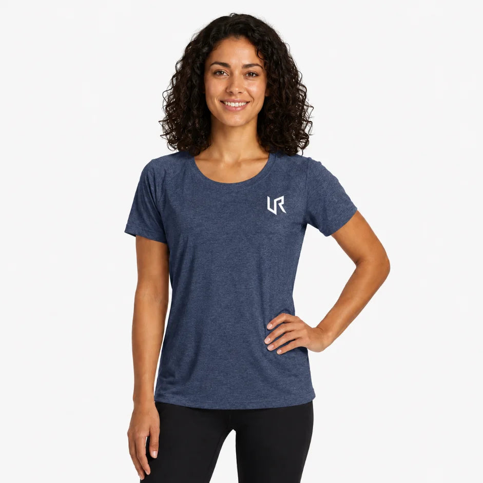 Women's PosiCharge Tri-Blend Wicking Scoop Neck Raglan Tee