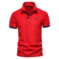 Men's Embroidered Polo Shirt – Anti-Shrink Cotton Blend Casual & Business