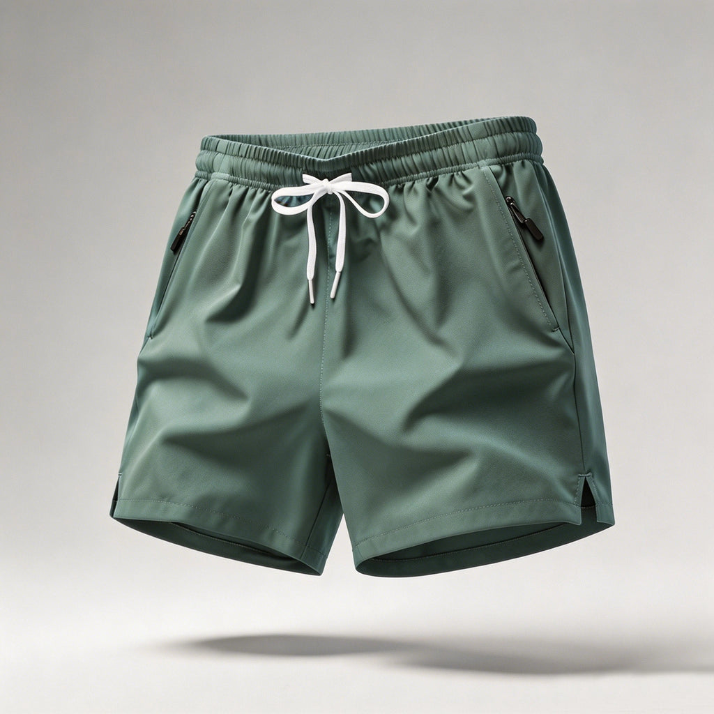 Men's Athletic Running Shorts – Quick-Dry with Drawstring & Zip Pockets