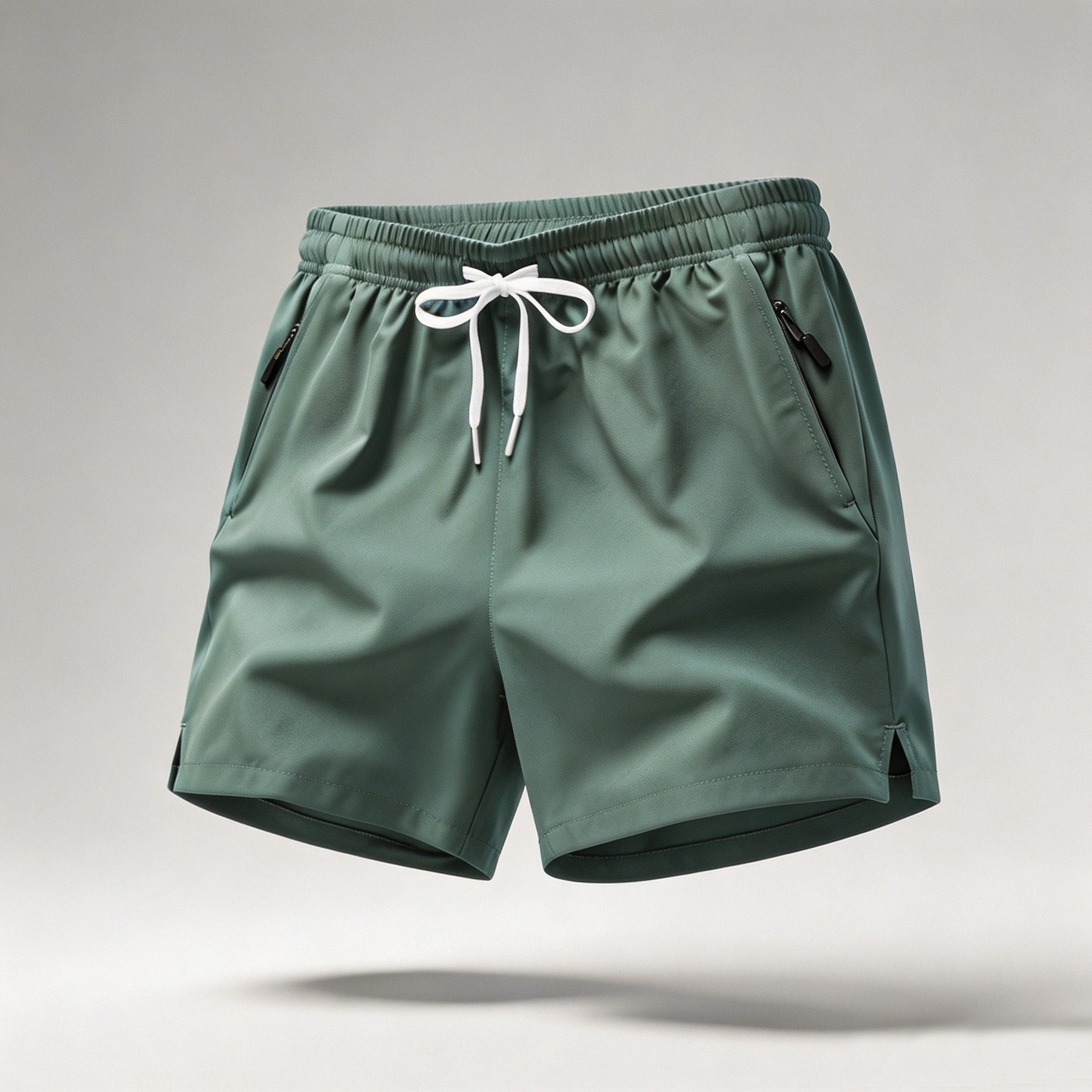 Men's Athletic Running Shorts – Quick-Dry with Drawstring & Zip Pockets