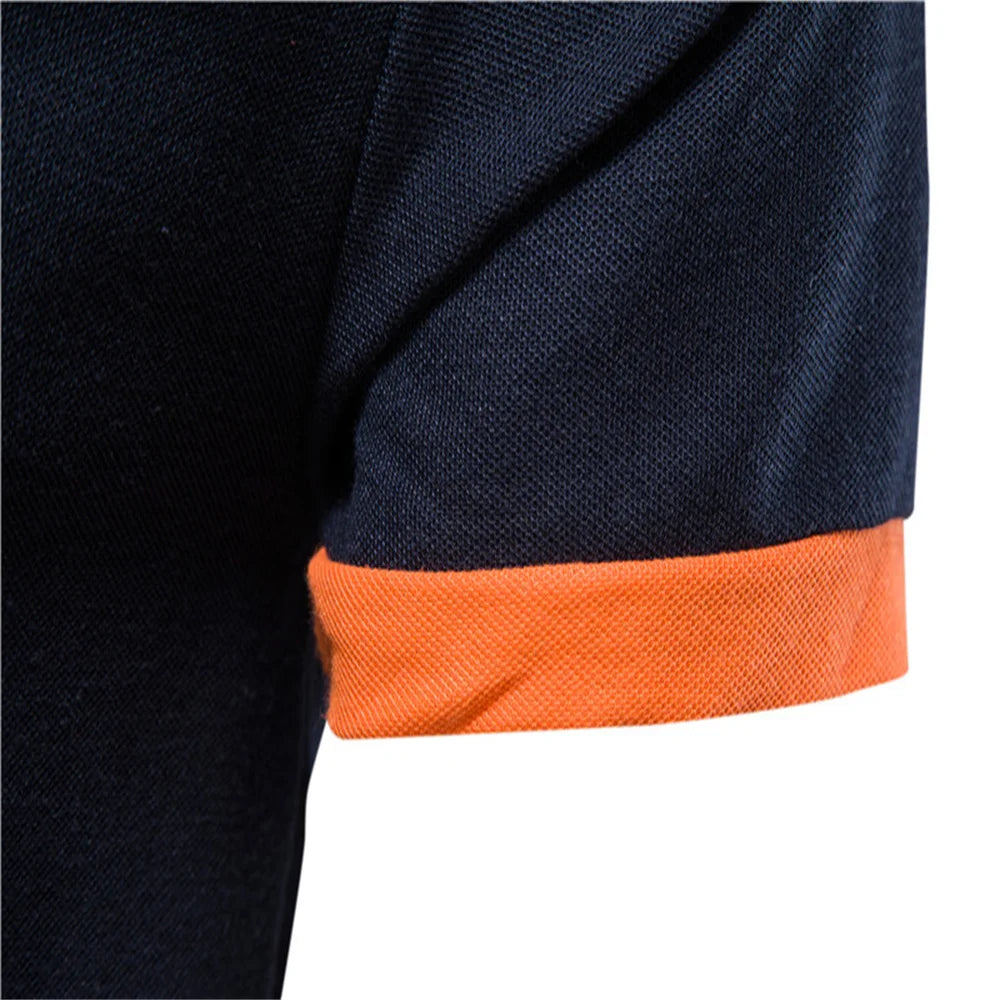 Men's Embroidered Polo Shirt – Anti-Shrink Cotton Blend Casual & Business