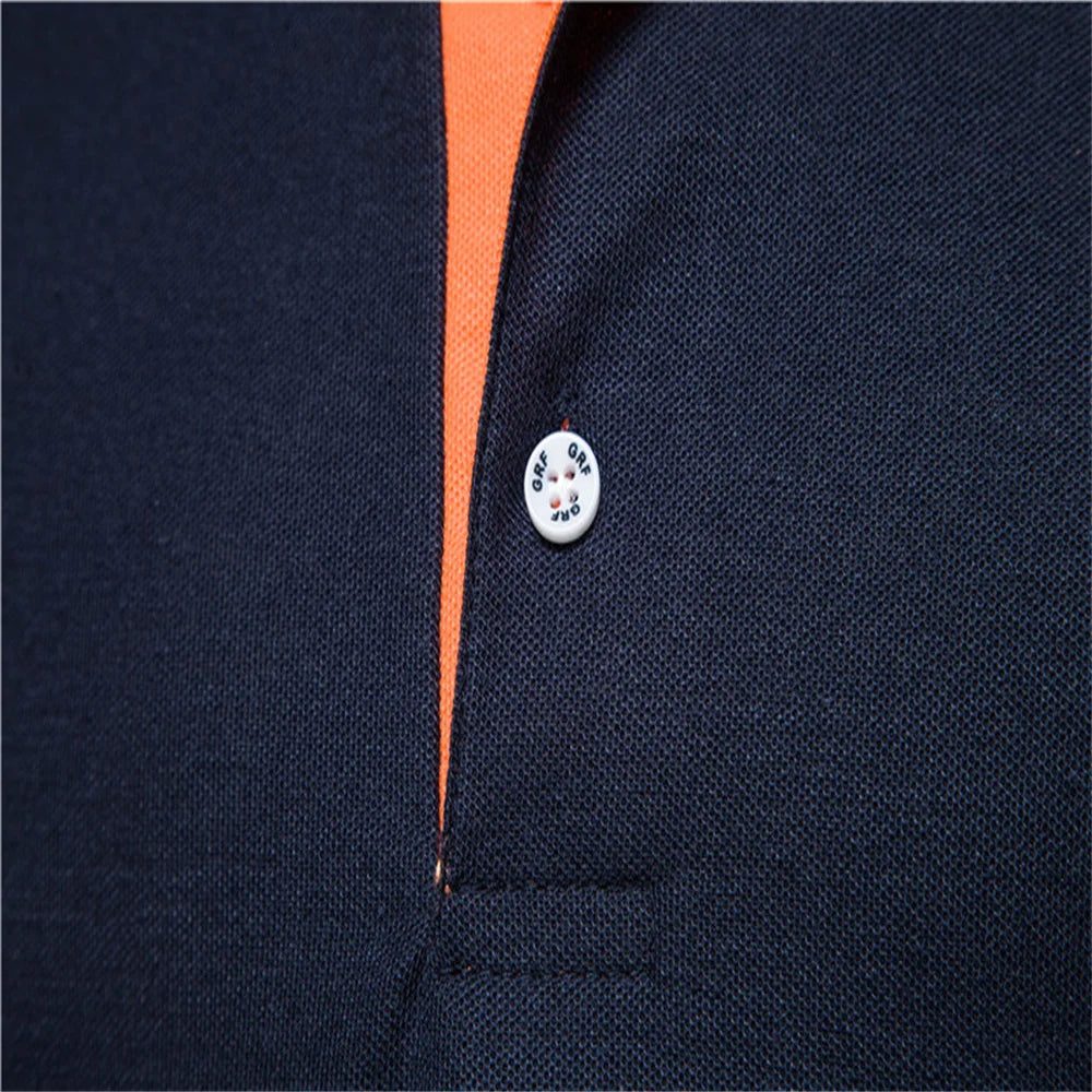 Men's Embroidered Polo Shirt – Anti-Shrink Cotton Blend Casual & Business