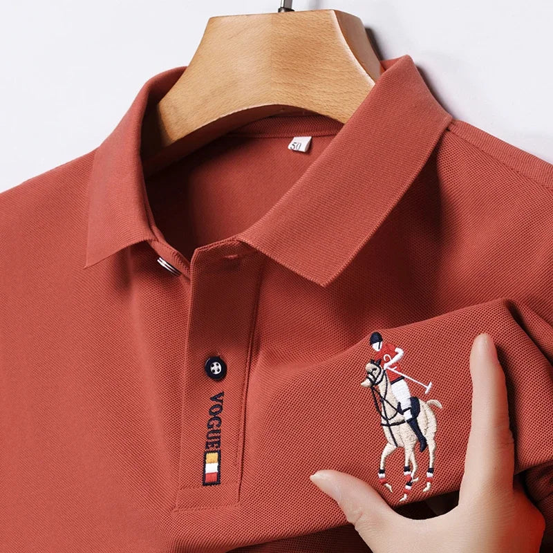 Men's Embroidered Polo Shirt – Anti-Wrinkle Casual Summer Top