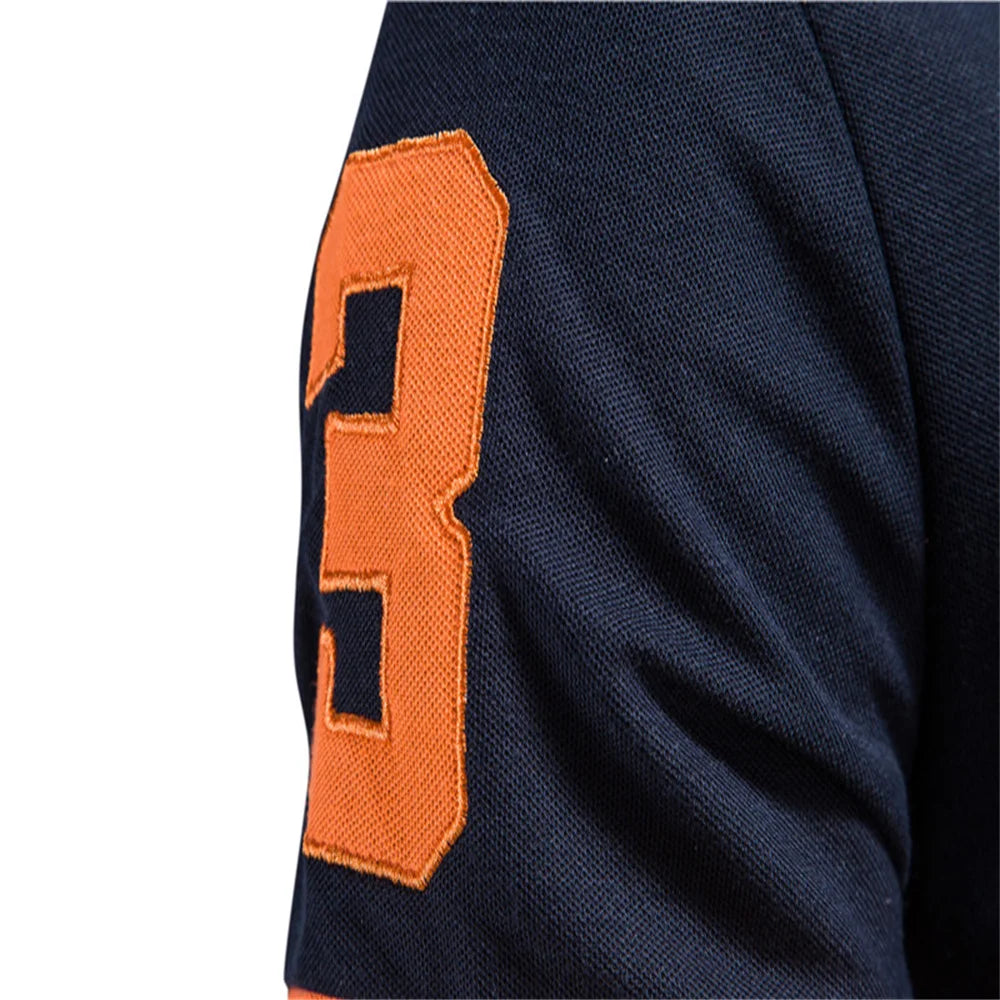 Men's Embroidered Polo Shirt – Anti-Shrink Cotton Blend Casual & Business