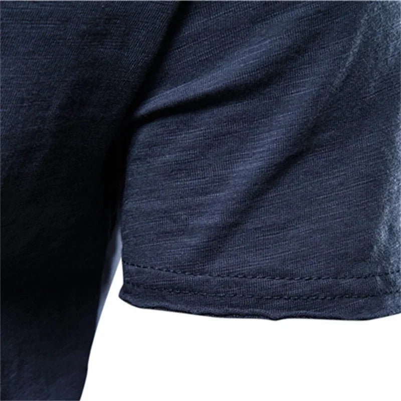 Men's Cotton V-Neck T-Shirt – Slim Fit