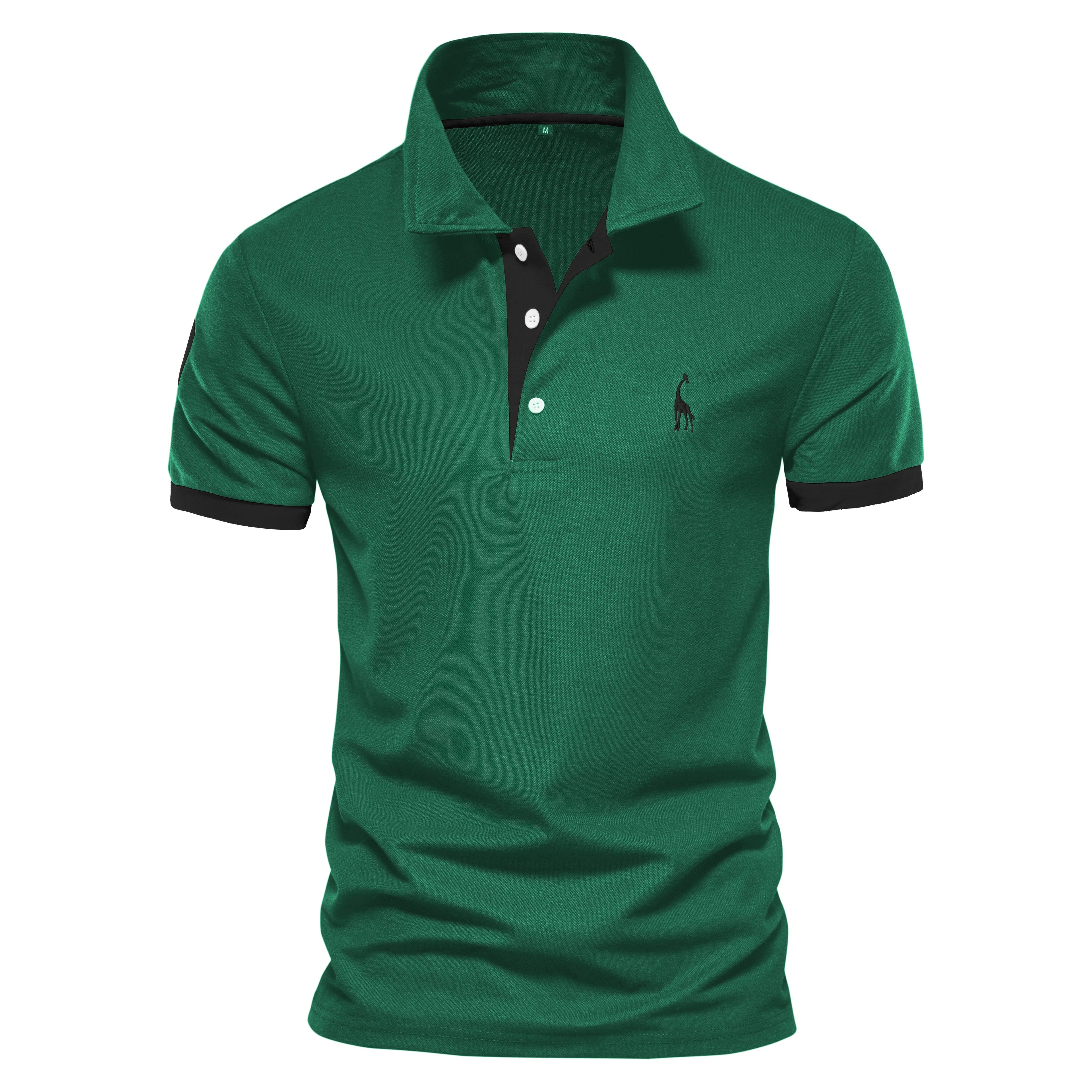 Men's Embroidered Polo Shirt – Anti-Shrink Cotton Blend Casual & Business