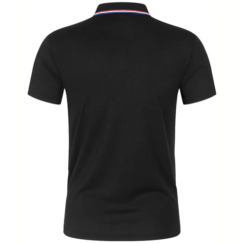 Men's Breathable Polo Shirt – Solid Color Short Sleeve Casual