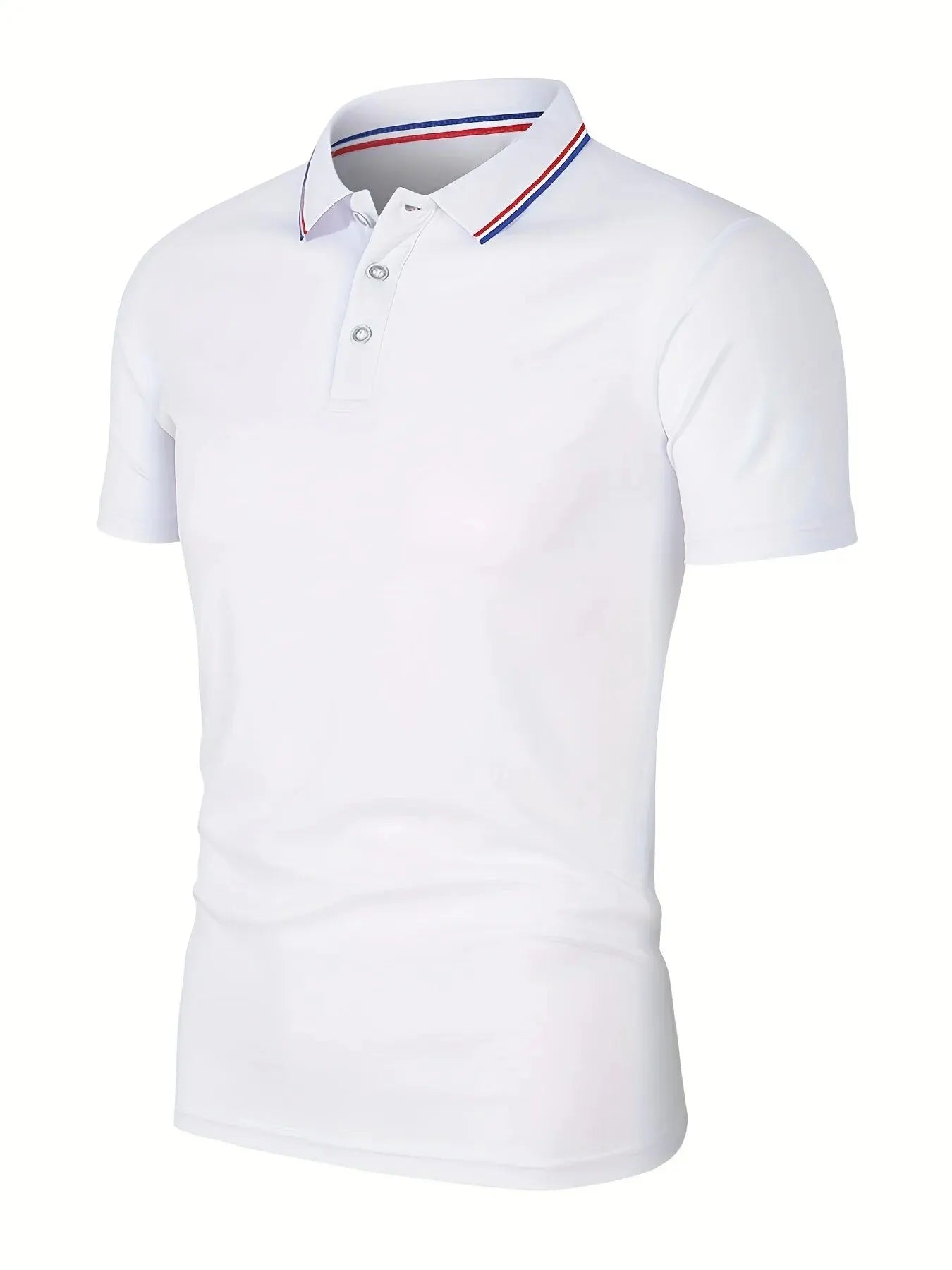 Men's Breathable Polo Shirt – Solid Color Short Sleeve Casual
