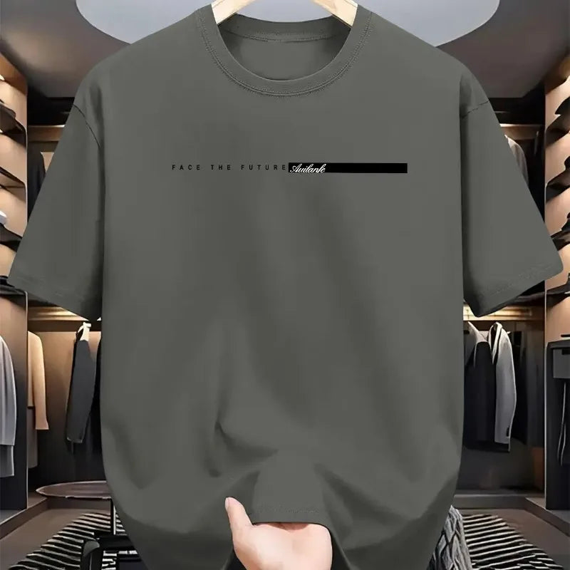 Men's Cotton Crew Neck T-Shirt – Casual Loose Fit