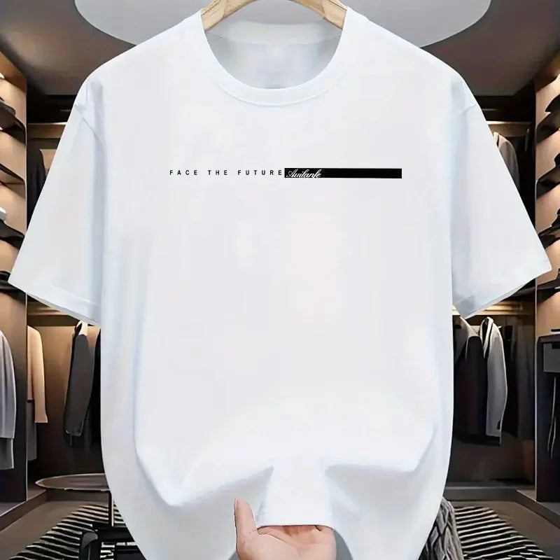 Men's Cotton Crew Neck T-Shirt – Casual Loose Fit